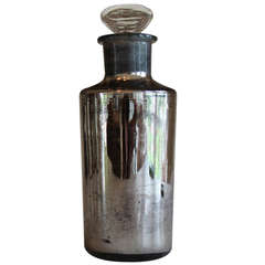 Antique French Mercury Glass Bottle - 8