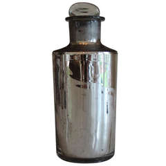 French Mercury Glass Bottle - 11