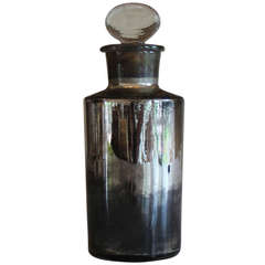French Mercury Glass Bottle - 16