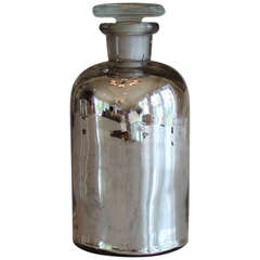 French Mercury Glass Bottle - 17