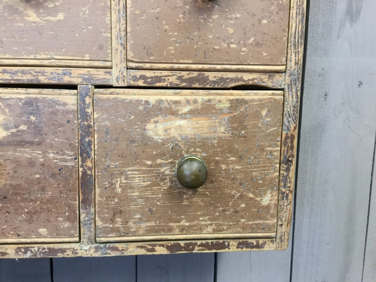 19th Century English Seed Merchant's Hanging Cabinet In Excellent Condition In Wichita, KS