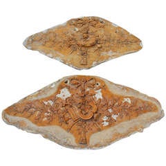 Pair of French Plaster Architectural Molds