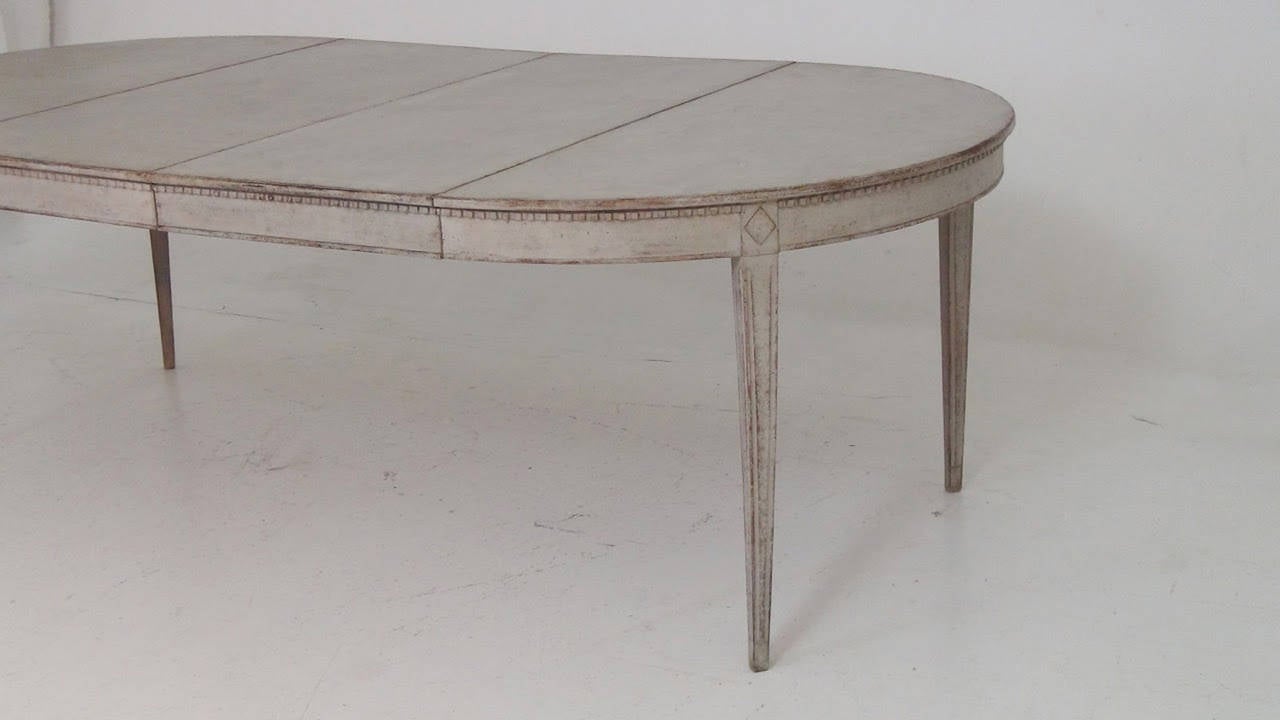 Swedish Extension Dining Table in the Gustavian Style In Excellent Condition In Wichita, KS