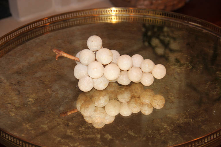 Vintage Italian Alabaster Grapes, "Medium Cluster One"