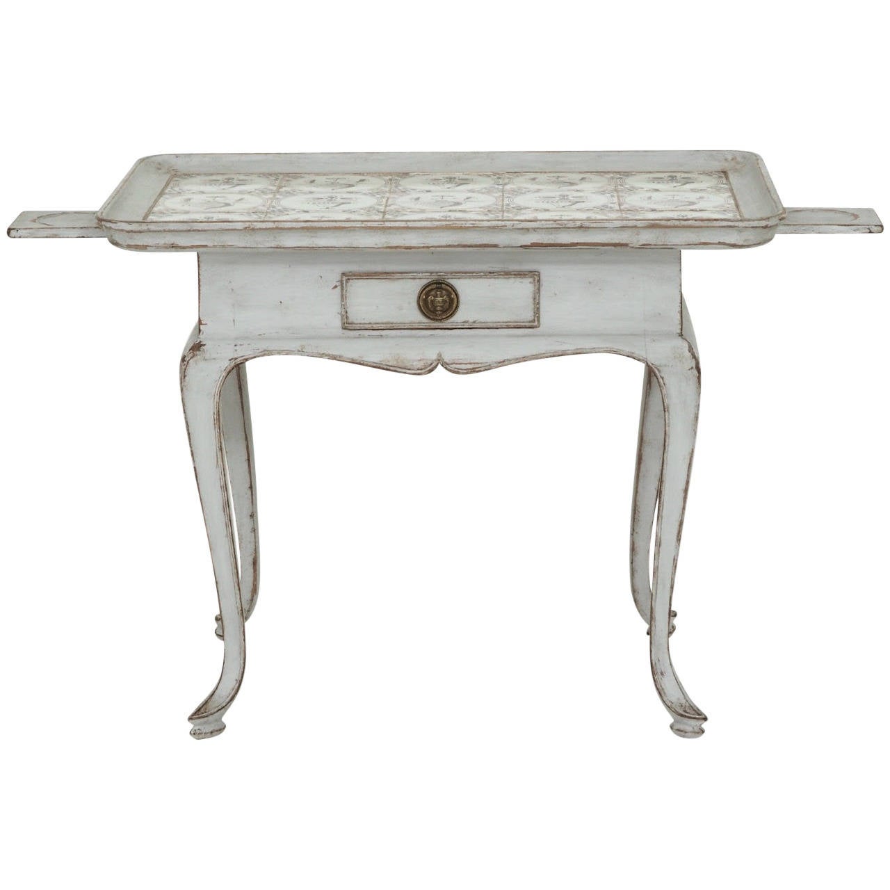 19th Century Swedish TileTop Candle Stand Table at 1stdibs