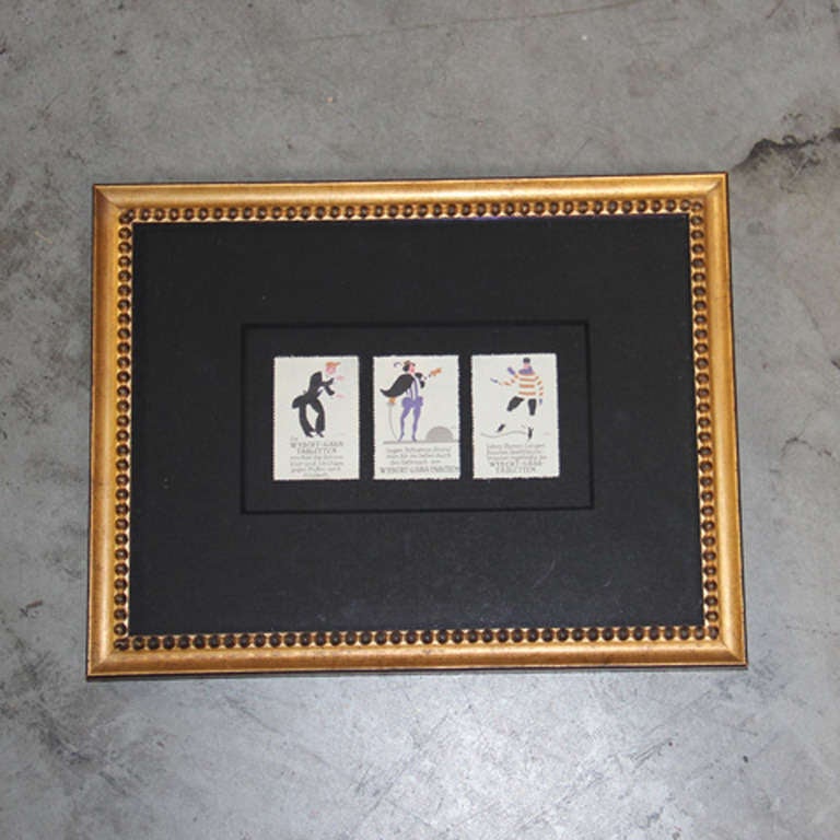 Framed Swiss Advertising Stamp Series:  Wybert-Gaba-Tabletten Medication