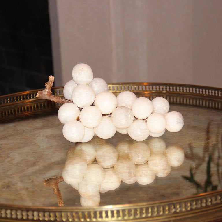 Vintage Italian Alabaster Grapes, "Medium Cluster Three"