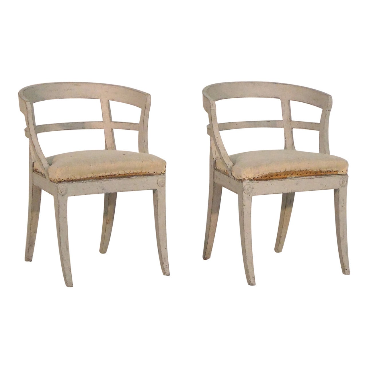 Pair of 19th Century Swedish Sulla Chairs