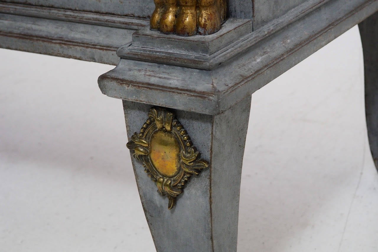 Swedish Chest of Drawers with Marble Top and Giltwood Detail, 19th