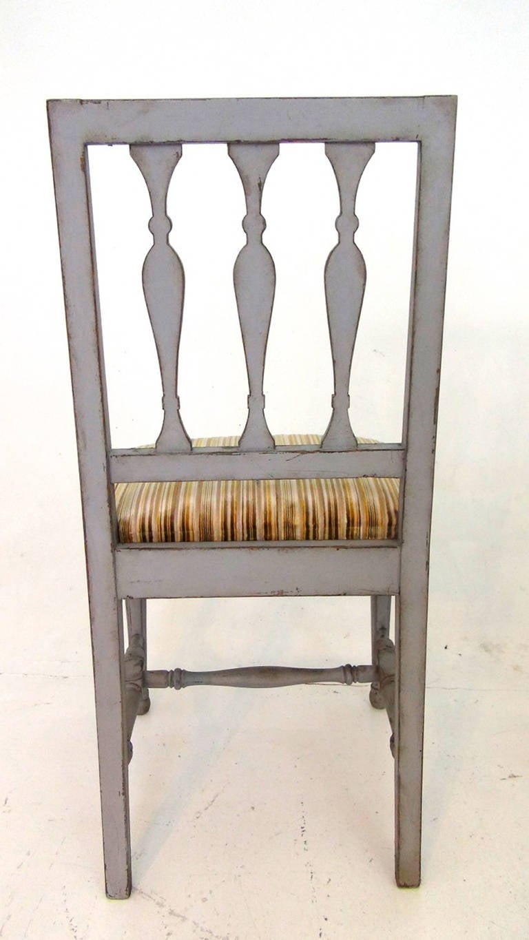 Set of Six Swedish Gustavian Style Dining Chairs 6