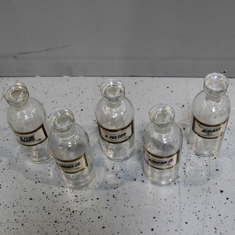 Unknown Set of 6 Medium Apothecary Bottles