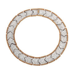 Bergdorf Goodman Vintage One of a Kind Glamorous Pave Crystal Gilt Necklace 11