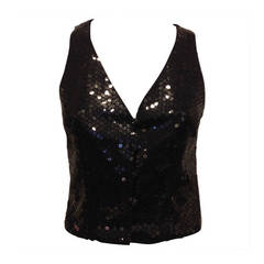 Chanel Black Sequined Vest