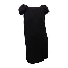 Bottega Veneta Black Puff-Sleeve Dress