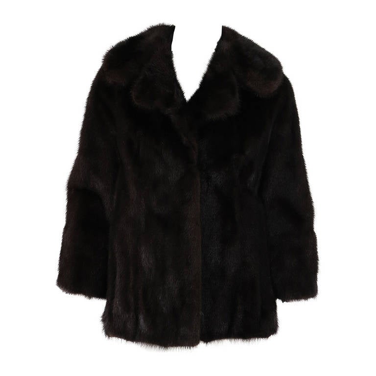 1960s dark mink fur jacket