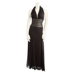 Jean Paul Gaulltier Sheer Panel Gown