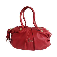 Christian Louboutin Red Leather Satchel