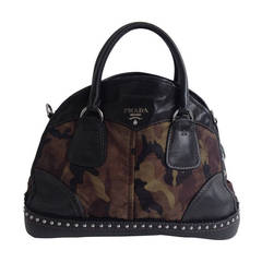 Prada Olive Camouflage Bowling Bag