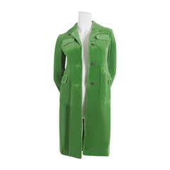 Marni Pea Green Velvet Coat - Size XS