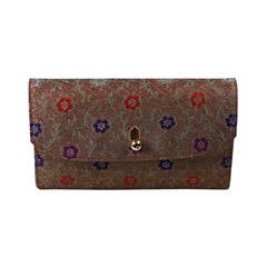 Elegant Silk Clutch with Ruby Clasp 4