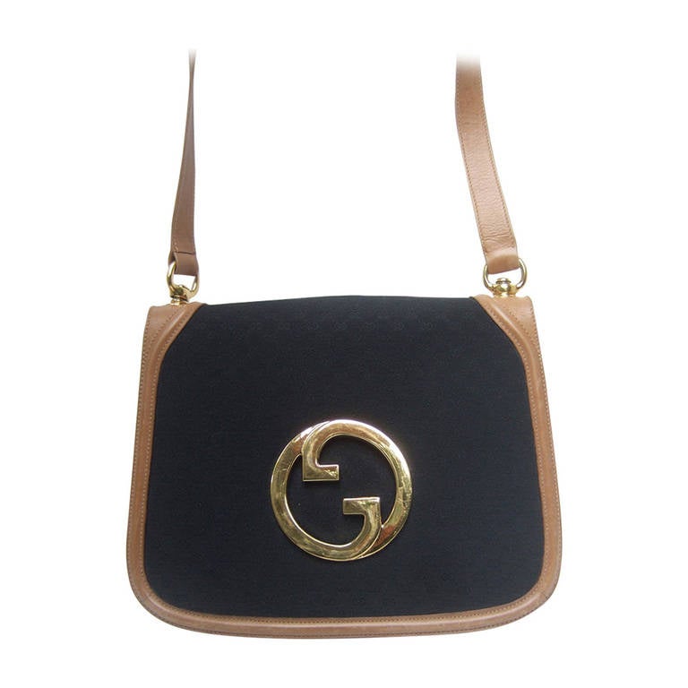 BLONDIE SHOULDER BAG 21 IN BEIGE MONOGRAM CANVAS AND DARK BROWN CALFSKIN TRIM GOLD HARDWARE main image 1