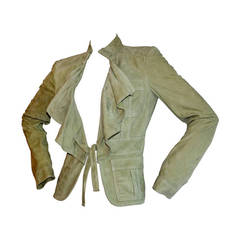 Tom Ford for Gucci Olive Khaki Suede Leather Jacket 7