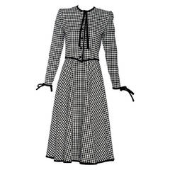70er VALENTINO kariertes Kleid aus den 70ern