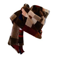 Stunning Mink Patchwork Stole by Cinthia Rose
