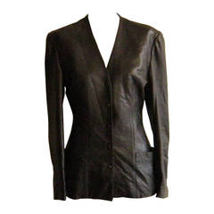 1980s Black Michael Hoban for North Beach Leather Jacket