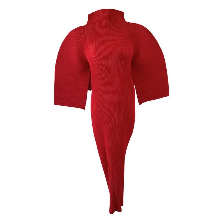 Pleats Please Stunning Red Dress