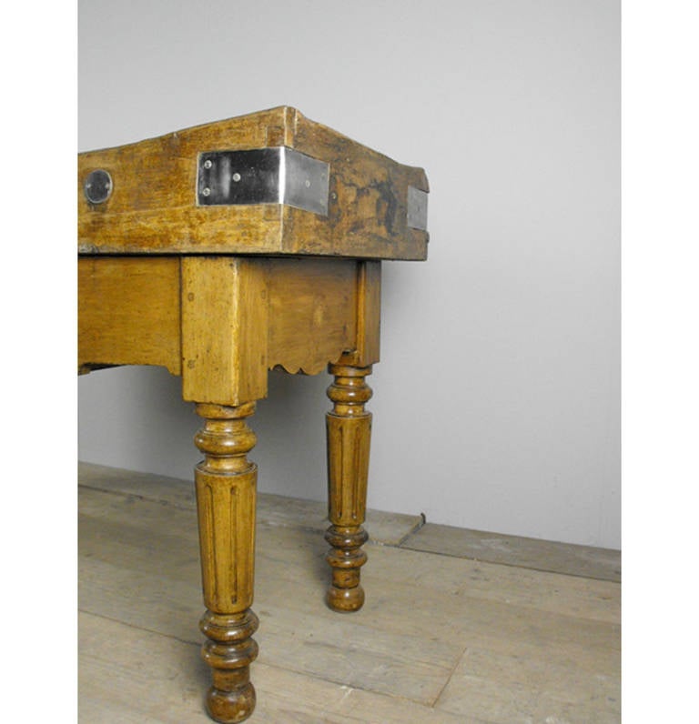 19th Century French Butcher Block Table 5
