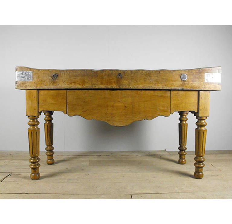 19th Century French Butcher Block Table 2