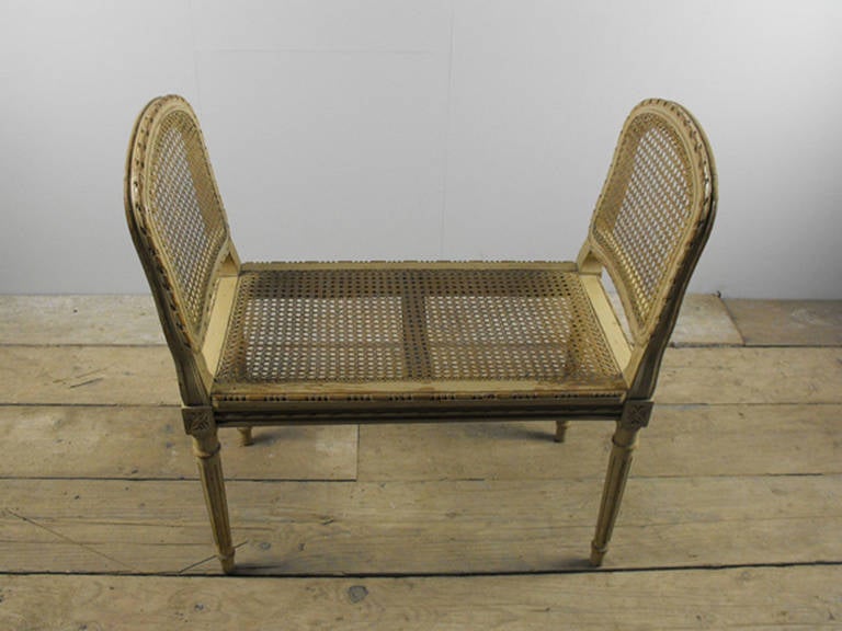 French Caned Window Seat in the Louis XVI Style