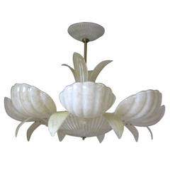 Barovier and Toso Murano Glass "Shells" Chandelier 9