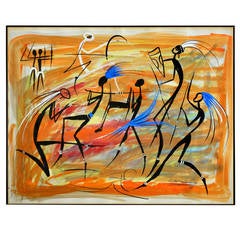 "The Hunters, " Watercolour on Paper