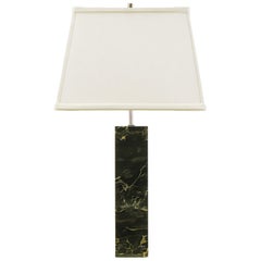 Lampada da tavolo italiana in marmo Portoro dopo Hansen