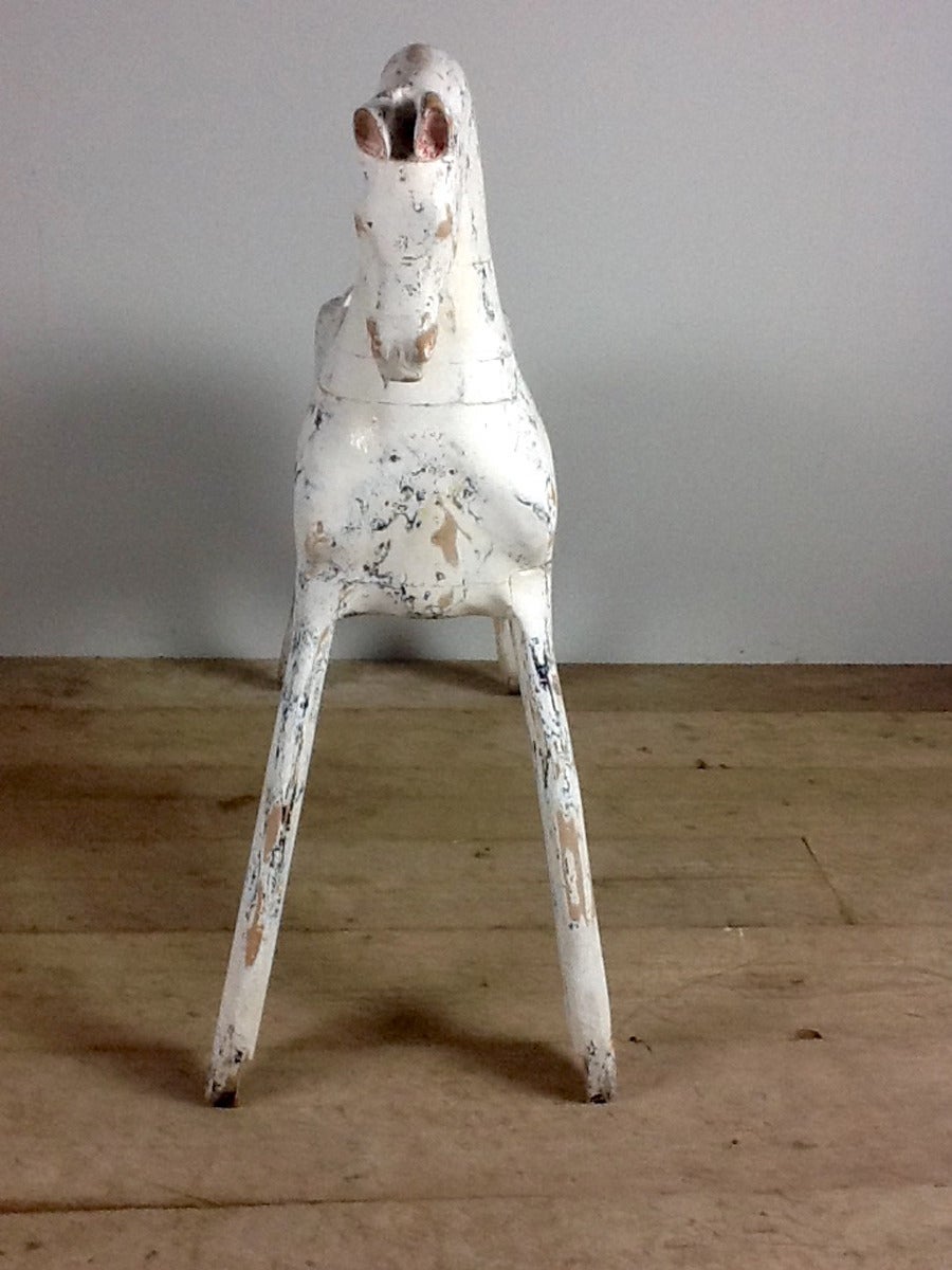 19th Century English Rocking Horse Wood Fragment In Excellent Condition In Wichita, KS