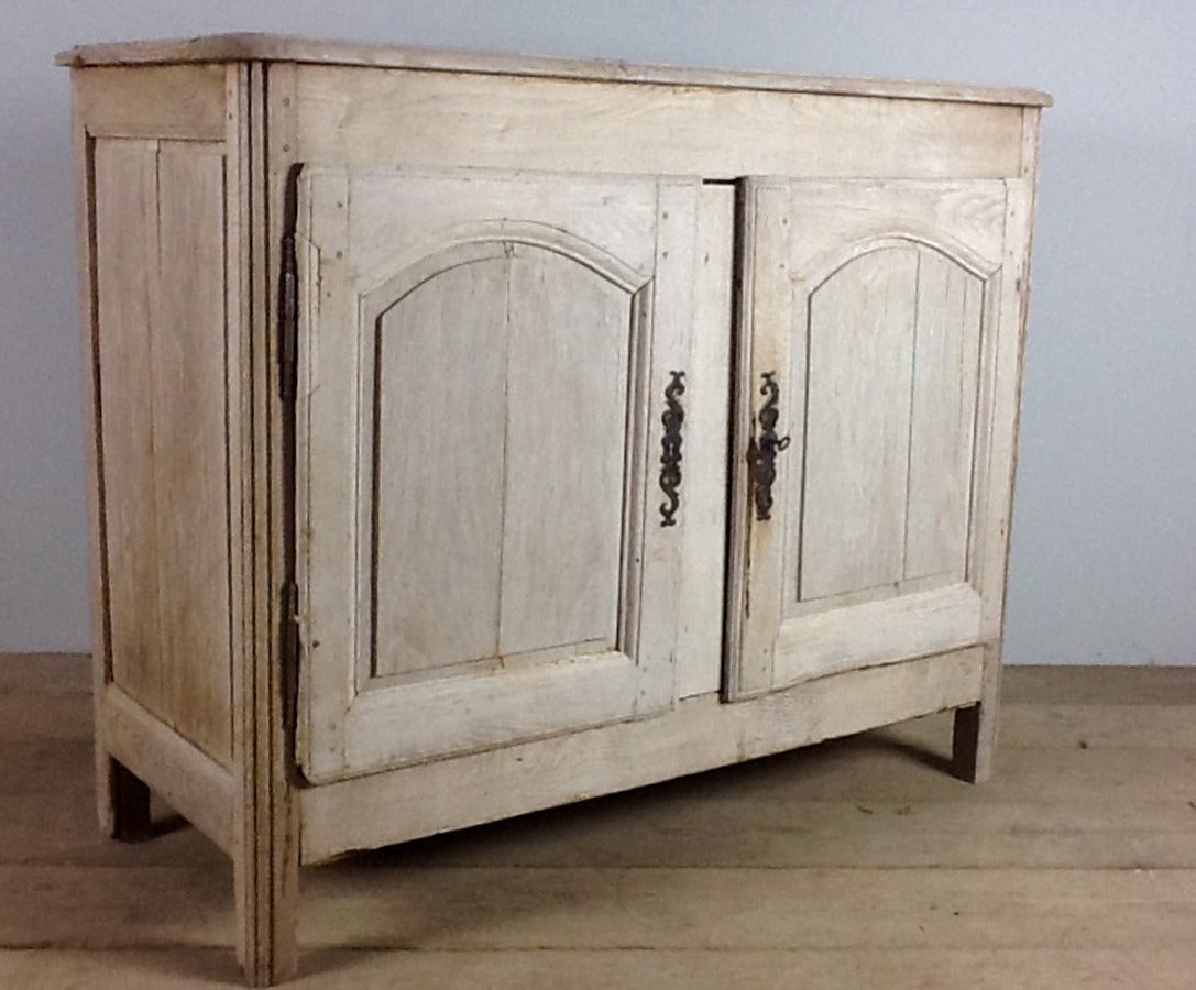 19th Century French Bleached Oak Two-Door Buffet