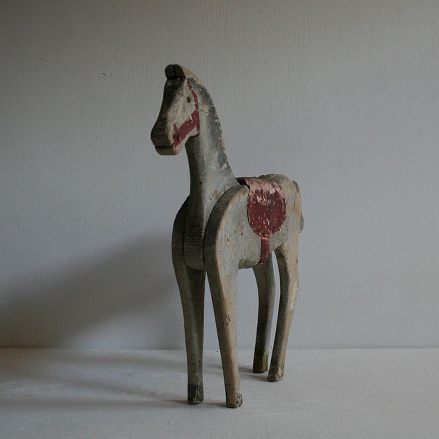 Carved Antique French Toy Horse