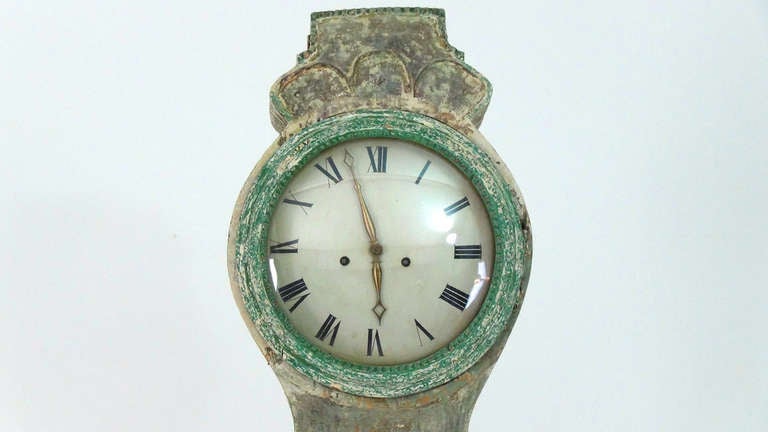 Rare 18th Century Swedish Morin Clock from the Rococo Period 1