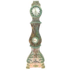 Antique Rare 18th Century Swedish Morin Clock from the Rococo Period