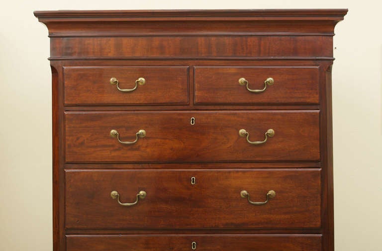 George III Period Mahogany Chest on Chest 1