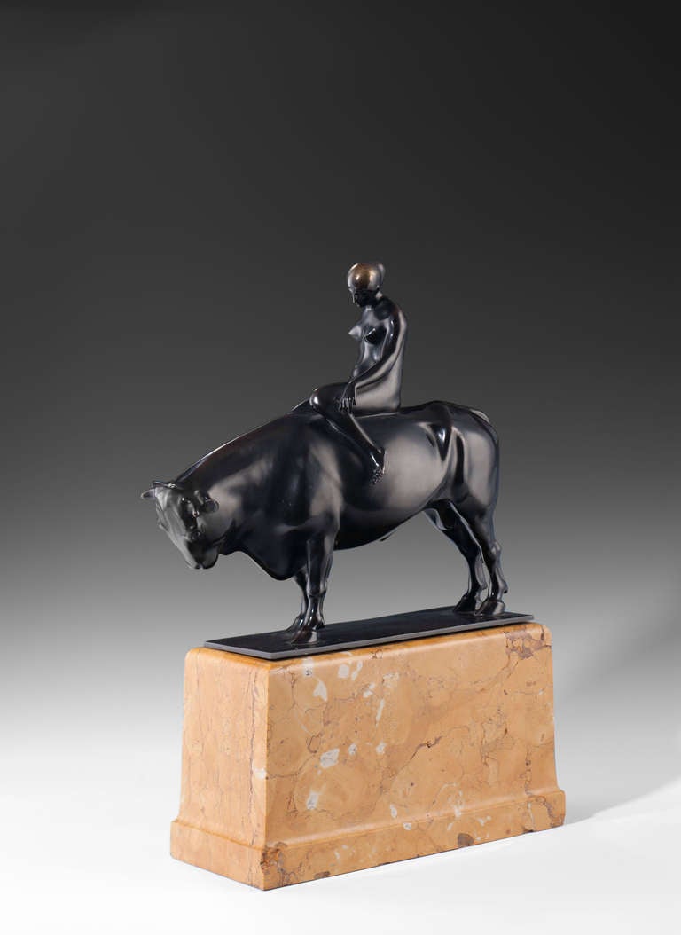 Austrian Georg Wrba: Europa And The Bull, Vienna Secession, 1900 For Sale