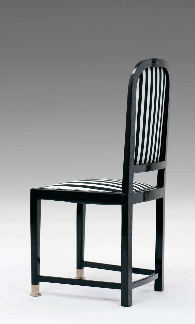 Ebonized Gottfried (Bohumir) F. A. Czermák, 2 Armchairs, 10 Chairs, Brno, 1911 For Sale