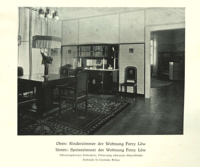 20th Century Gottfried (Bohumir) F. A. Czermák, 2 Armchairs, 10 Chairs, Brno, 1911 For Sale