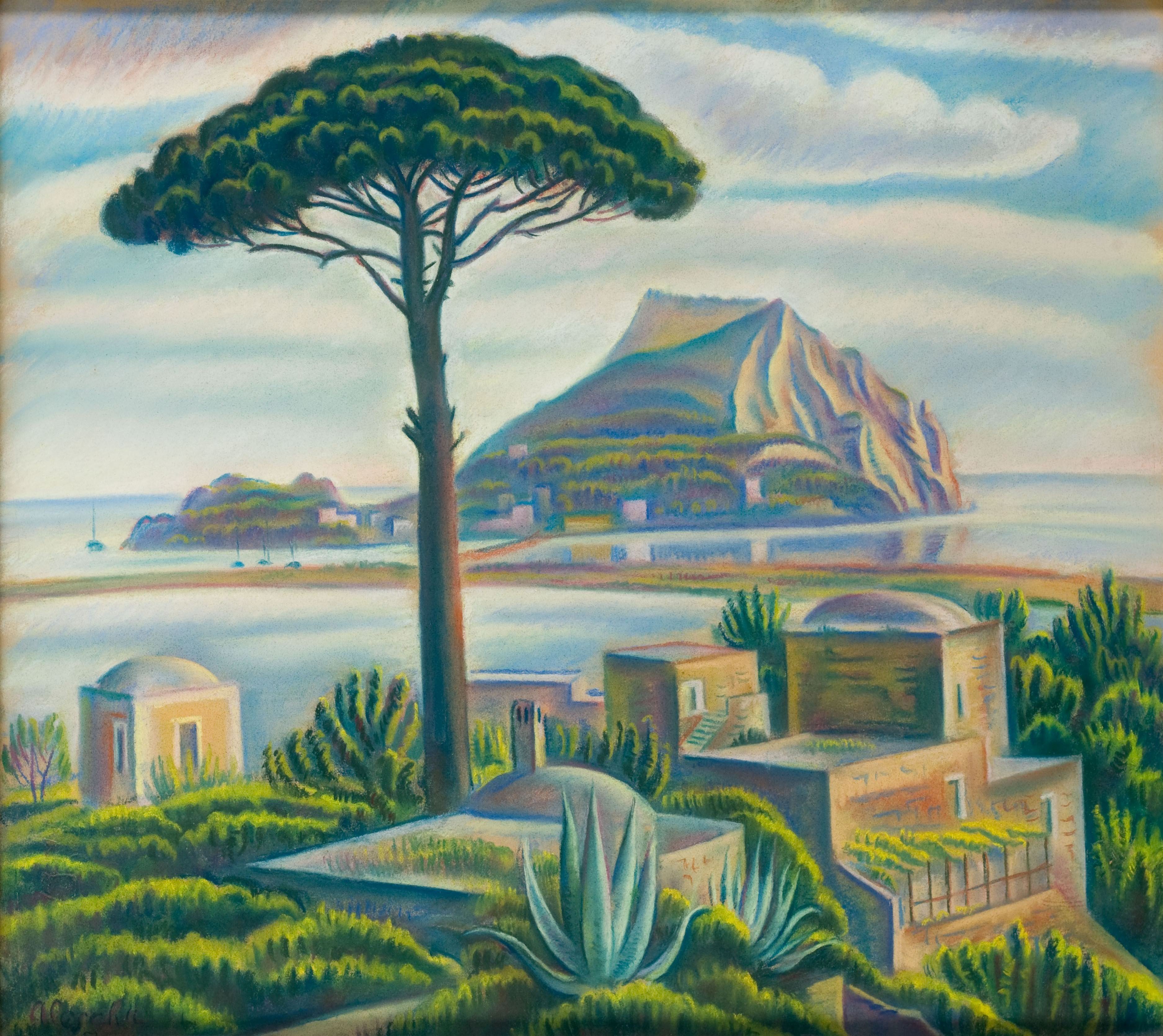 Theodor Allesch-Alescha, two paintings - Southern Italian Coast, around 1930 For Sale