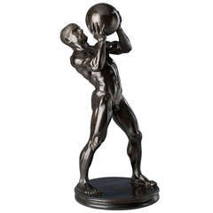 Franz von Stuck: Athlete,  bronze, Munich 1892