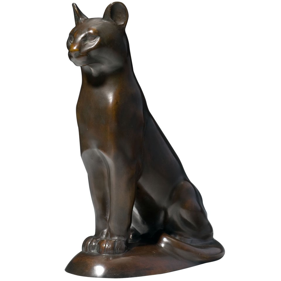 Franz Barwig "Puma, " Carving Designed 1908 or 1911 For Sale