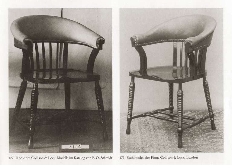 20th Century F. O. Schmidt / Suite of Furniture à la Loos, Vienna Secession, around 1900 For Sale