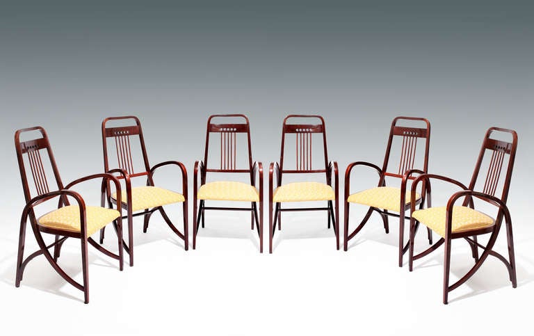 Austrian Gebrüder Thonet / Twelve Chairs, Six Armchairs / Vienna / 1904 For Sale